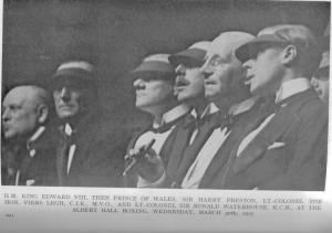 Harry Preston and Edward Prince of wales at the Albert Hall, March 30th 1927, watching the boxing