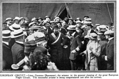Beaumont wins the European Circuit 1911